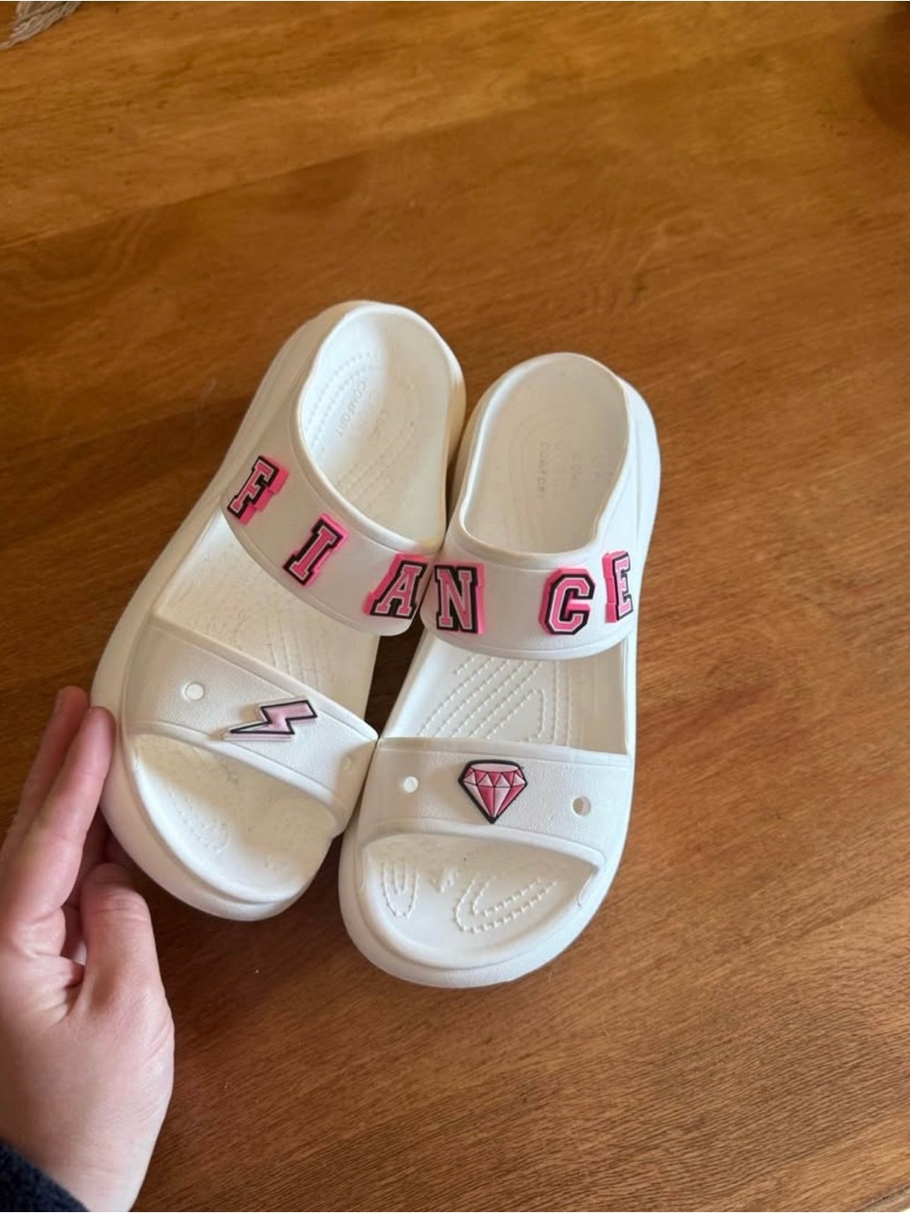 Fiancé Bridal Platform CROC Sandals